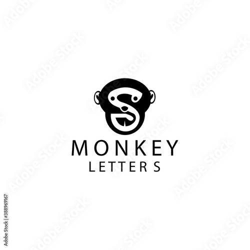 letter s illustration ape creative logo design vector photo