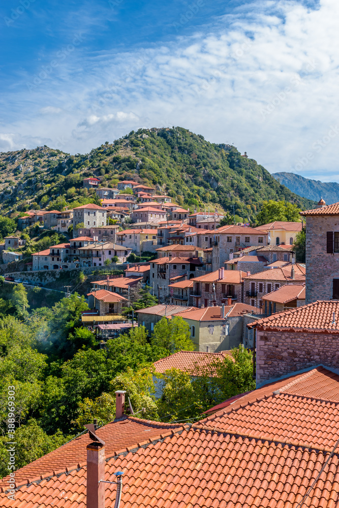 Traditional architecture  in Dimitsana mountain village in Arcadia, Greece