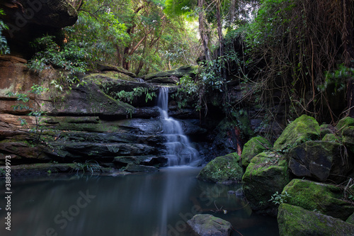 Photography Mossy rocks around the waterfall at Lane Cove, Sydney, Australia.