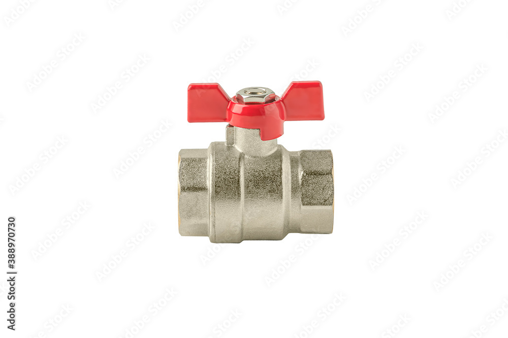 Water fitting on white background, isolate. Brass fitting. Water fitting on white background, isolate. Brass fitting.