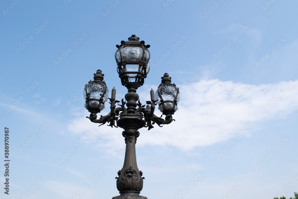 old street lamp with blue sky
The Pont Alexandre III