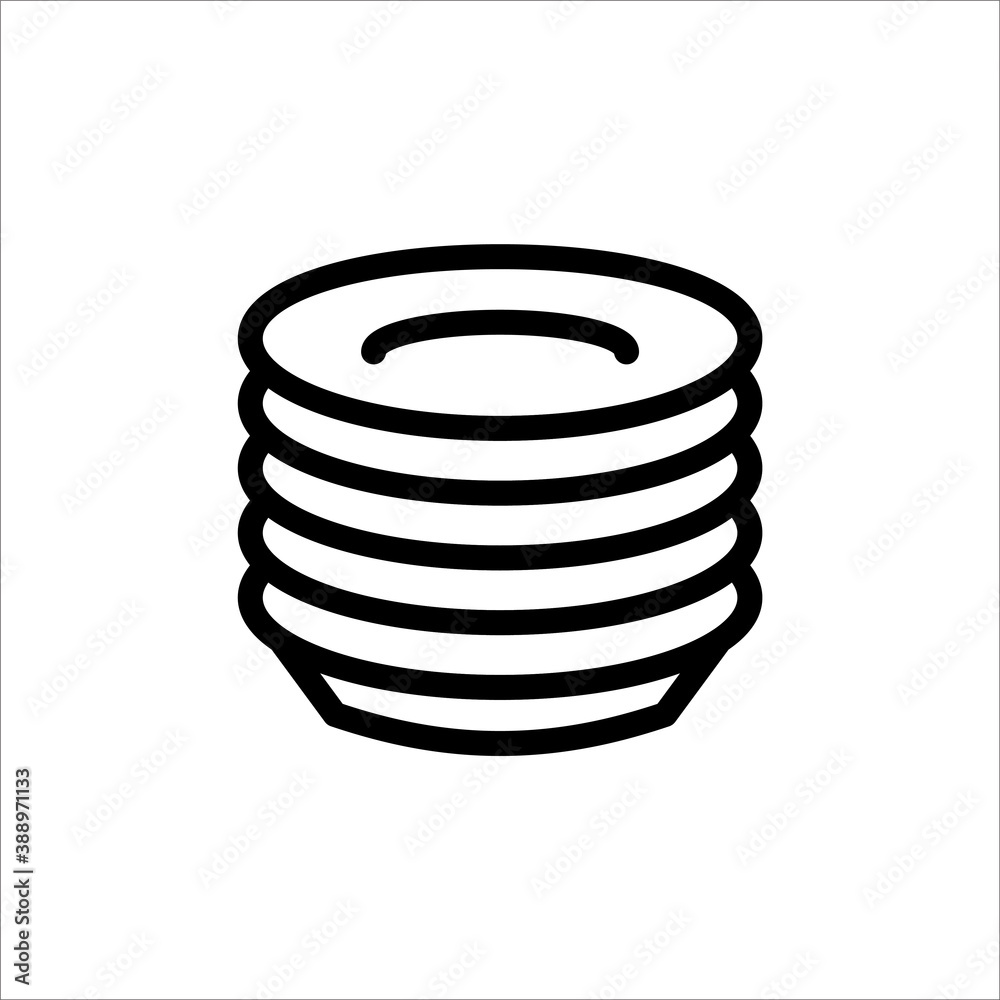 plates, dishes icon, vector, design trendy plates, dishes icon, vector, design trendy