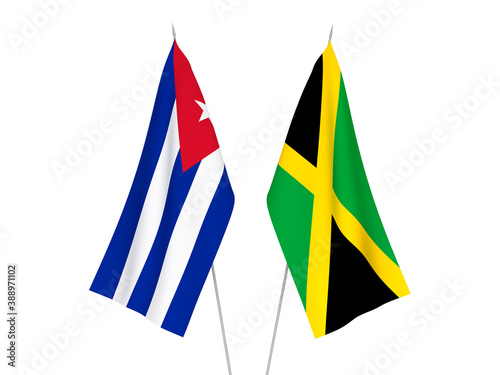 Photography Cuba and Jamaica flags