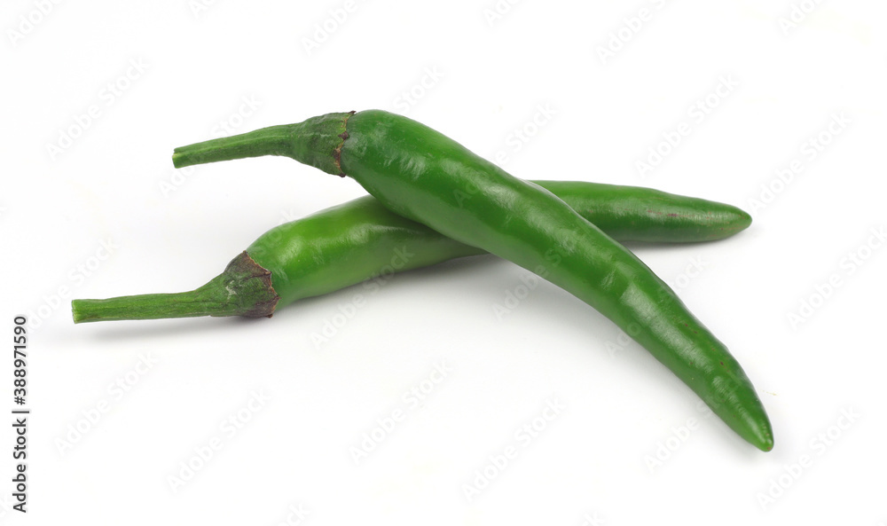 Chili peppers on a white background Chili peppers on a white background