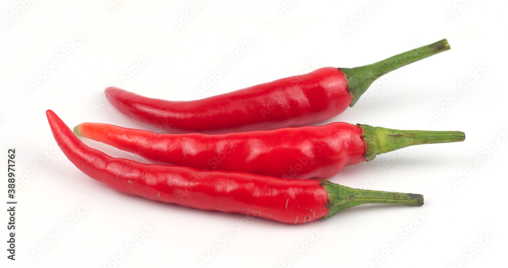 Chili peppers on a white background Chili peppers on a white background