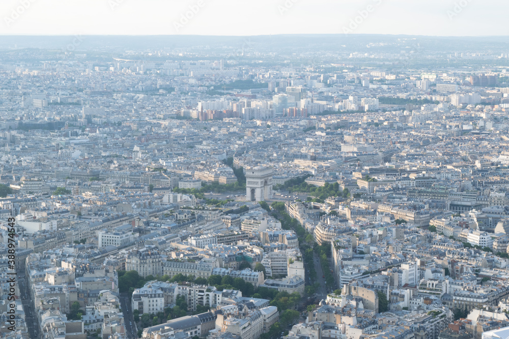 Naklejka premium city from eiffel tower in Paris