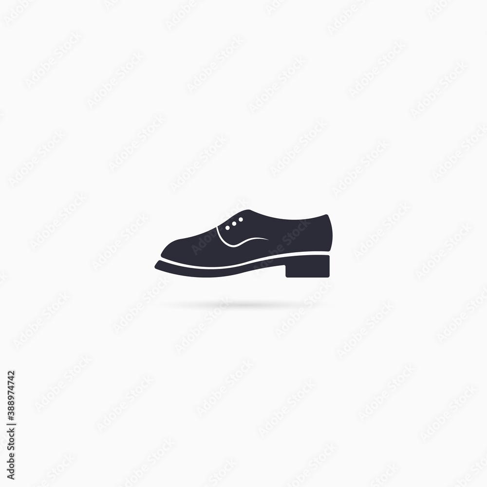 Shoes icon. Man shoe icon with shadow. Vector Shoes icon. Man shoe icon with shadow. Vector