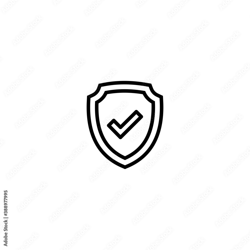 Shield Check Mark icon. Shield Check Mark symbol vector Shield Check Mark icon. Shield Check Mark symbol vector