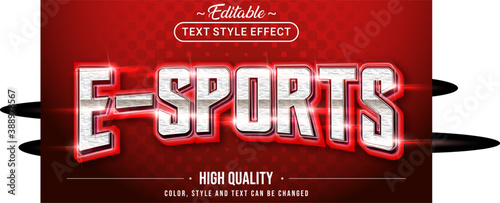 Editable text style effect - E-sports theme style.