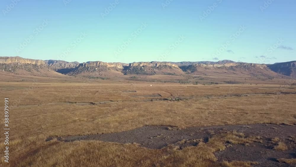 Aerial Shot Of Isalo National Park Rocky Mountains, Madagascar Countryside Aerial Shot Of Isalo National Park Rocky Mountains, Madagascar Countryside