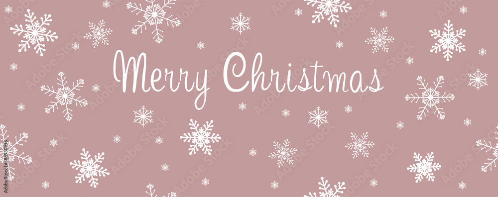 Seamless banner of snowflakes on a pink background vector illustration Seamless banner of snowflakes on a pink background vector illustration
