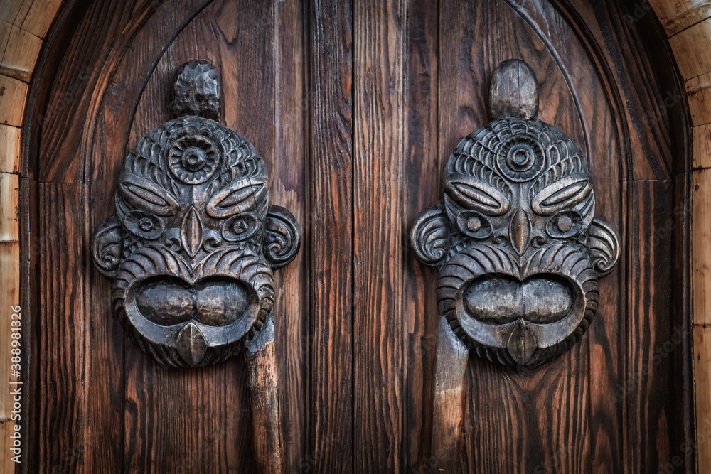 Hand carved hawaiian wooden masks Hand carved hawaiian wooden masks