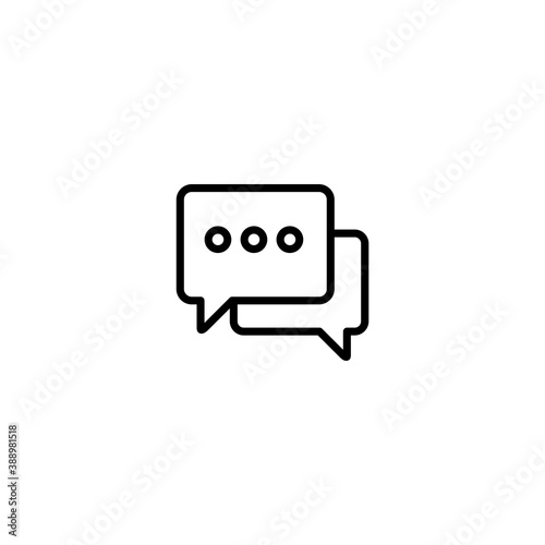 Chat line icon, Chat symbol vector