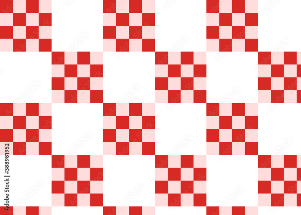 Fototapeta premium 細かい市松模様 赤色