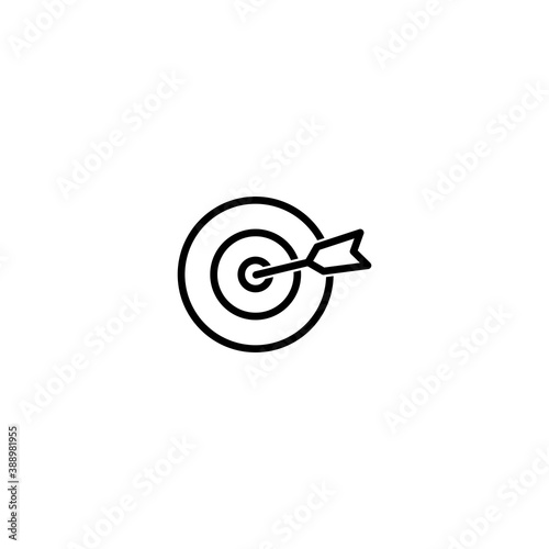 Target line icon. Target symbol vector