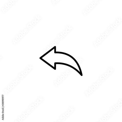 Free Download Undo line icon. Back  icon vector - GFXLoad