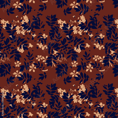 Seamless allover leaf pattern