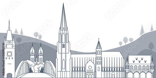 Fotografie Freiburg im Breisgau Skyline