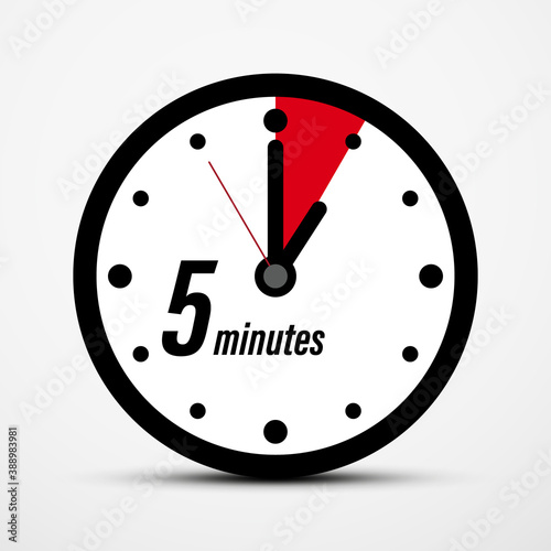 5 Five Minutes Vector Clock Symbol