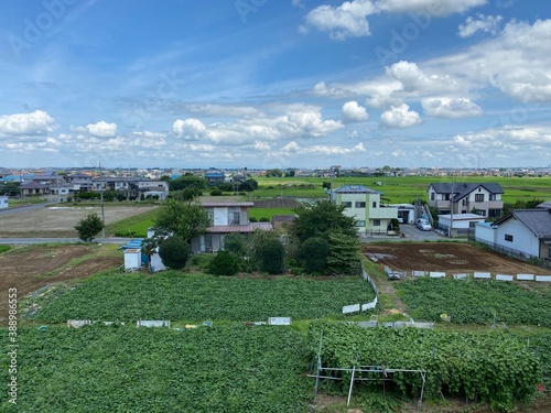 A suburban view of Kawagoe City, Saitama Prefecture, Japan. photo
