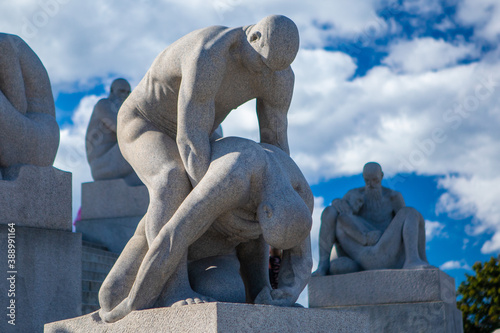 Canvas Print Gustav Vigeland, Frogner Park, Oslo, Norway