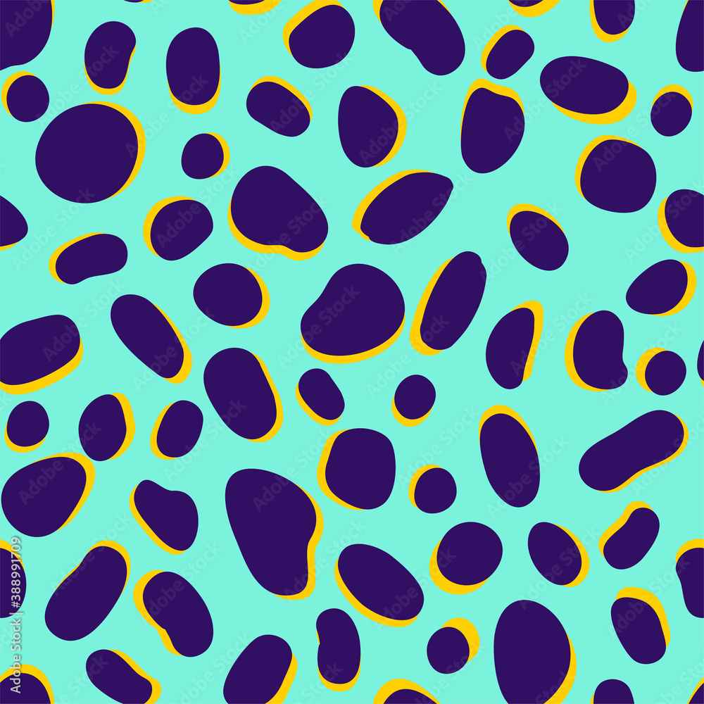 Vector Trendy leopard skin seamless pattern. Abstract wild animal cheetah spots blue texture for fashion print design, fabric, cover, wrapping paper, background, wallpaper Vector Trendy leopard skin seamless pattern. Abstract wild animal cheetah spots blue texture for fashion print design, fabric, cover, wrapping paper, background, wallpaper