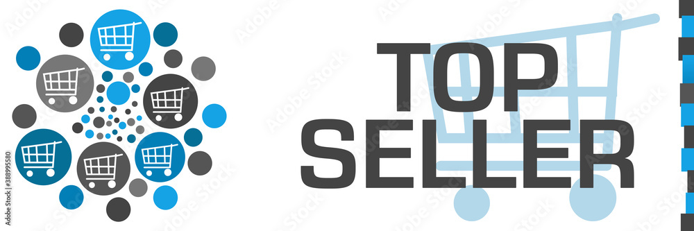 Top Seller Blue Grey Dots Circular Shopping Carts Left Top Seller Blue Grey Dots Circular Shopping Carts Left
