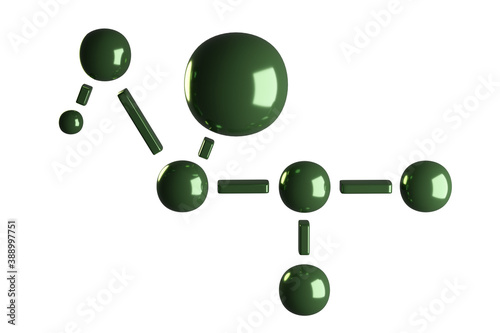 cannabidiol mollecule made in 3d. Cannabis cbn chemistry structure photo