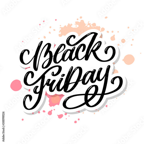 Black Friday Calligraphic Designs Retro Style Elements Vintage Ornaments Sale  Clearance Vector lettering