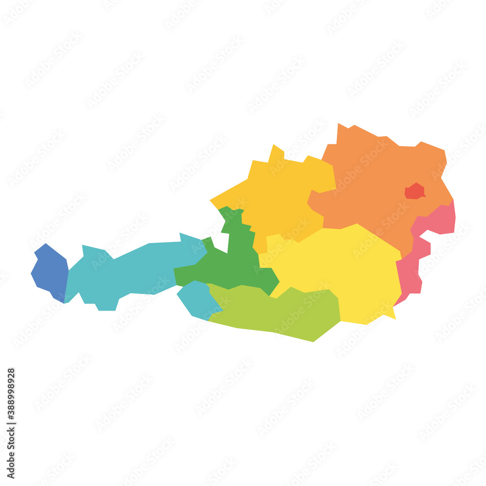 Austria - map of states