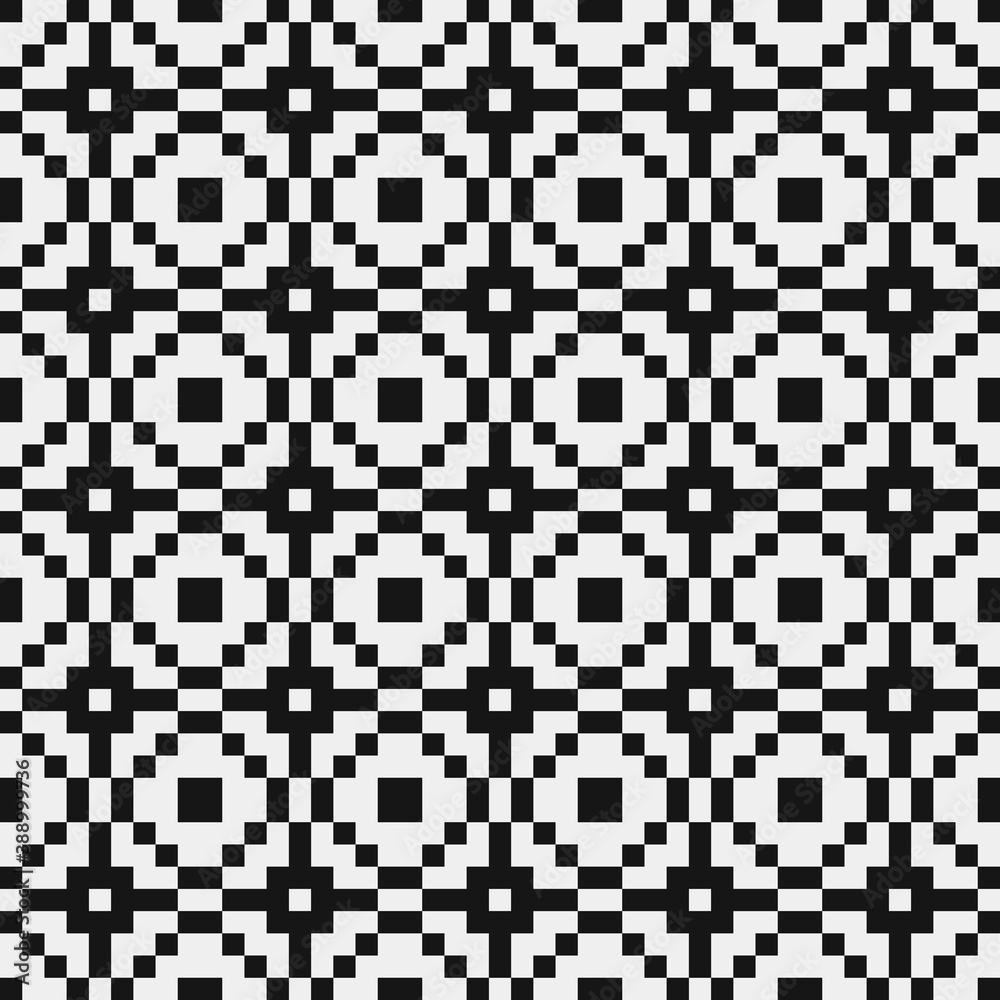 Fototapeta premium Abstract Cross Pattern Dots Logo generative computational art illustration