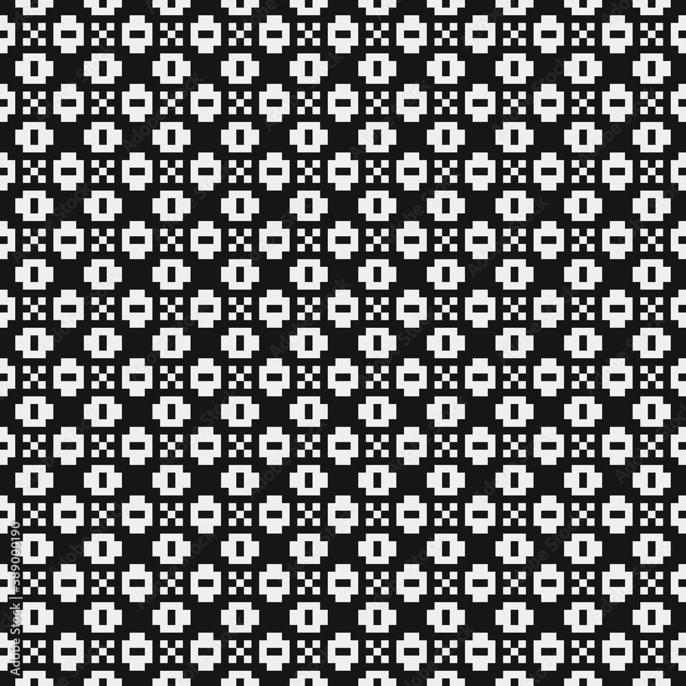 Fototapeta premium Abstract Cross Pattern Dots Logo generative computational art illustration