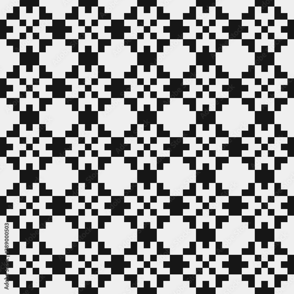 Fototapeta premium Abstract Cross Pattern Dots Logo generative computational art illustration