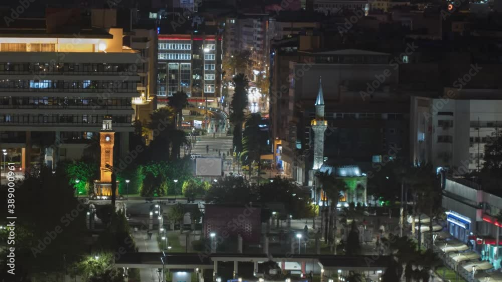 time lapse izmir at night. High quality 4k footage time lapse izmir at night. High quality 4k footage