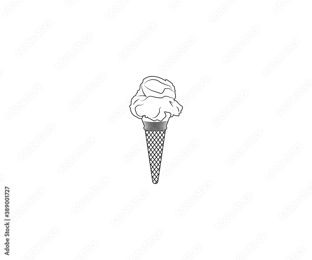 Icecream icon. Ice cream symbol, Smoothie drink, frozen coffee, sorbet wafer. Quality design element. Ice cream in waffle cone vector icon. Vanilla sundae, frozen yogurt, bubble waffle Icecream icon. Ice cream symbol, Smoothie drink, frozen coffee, sorbet wafer. Quality design element. Ice cream in waffle cone vector icon. Vanilla sundae, frozen yogurt, bubble waffle