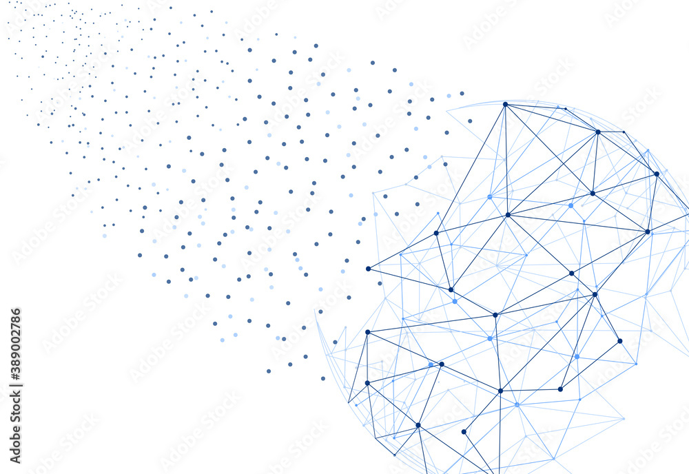 Blockchain technology network isolated on white background. World globe blockchain technology background connect dots and lines. Abstract ai concept. Connect network technology, ai vector background Blockchain technology network isolated on white background. World globe blockchain technology background connect dots and lines. Abstract ai concept. Connect network technology, ai vector background