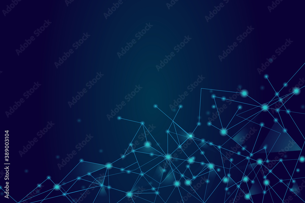 Network abstract connection isolated on blue background. Network technology background with dots and lines. Ai background. Connect vector. For ai digital design, network technology Network abstract connection isolated on blue background. Network technology background with dots and lines. Ai background. Connect vector. For ai digital design, network technology