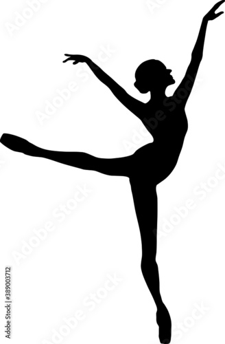 vector silhouette of a ballet dancer