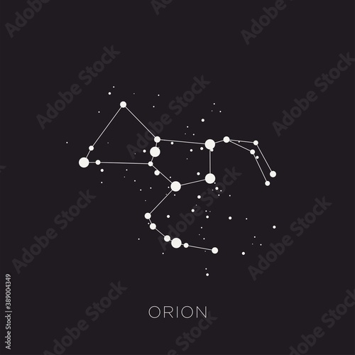Star constellation zodiac orion vector