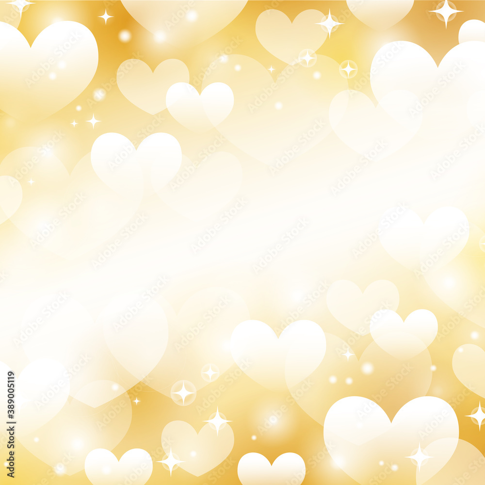 キラキラ背景素材 ハートのキラキラ背景 ゴールド 正方形 Stock イラスト Adobe Stock
