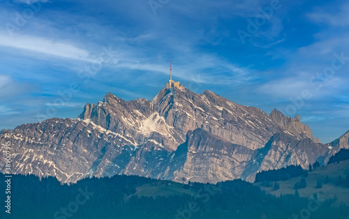 Summit of the Santis peak, Alpstein, Switzerland