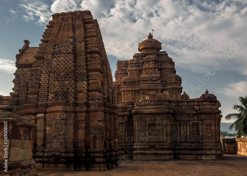 architectural complex in Pattadakal of the 8th century  the climax in the development of the Hindu style of Wesar in temple architecture