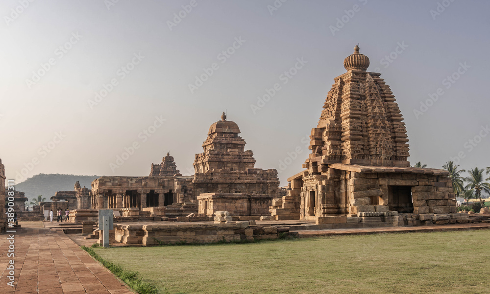 architectural complex in Pattadakal of the 8th century, the climax in the development of the Hindu style of Wesar in temple architecture