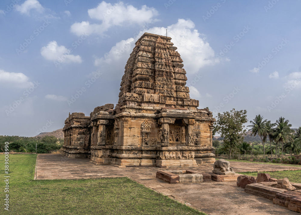 Papanatha Temple is located separately from the main group of Pattadakal temples Papanatha Temple is located separately from the main group of Pattadakal temples
