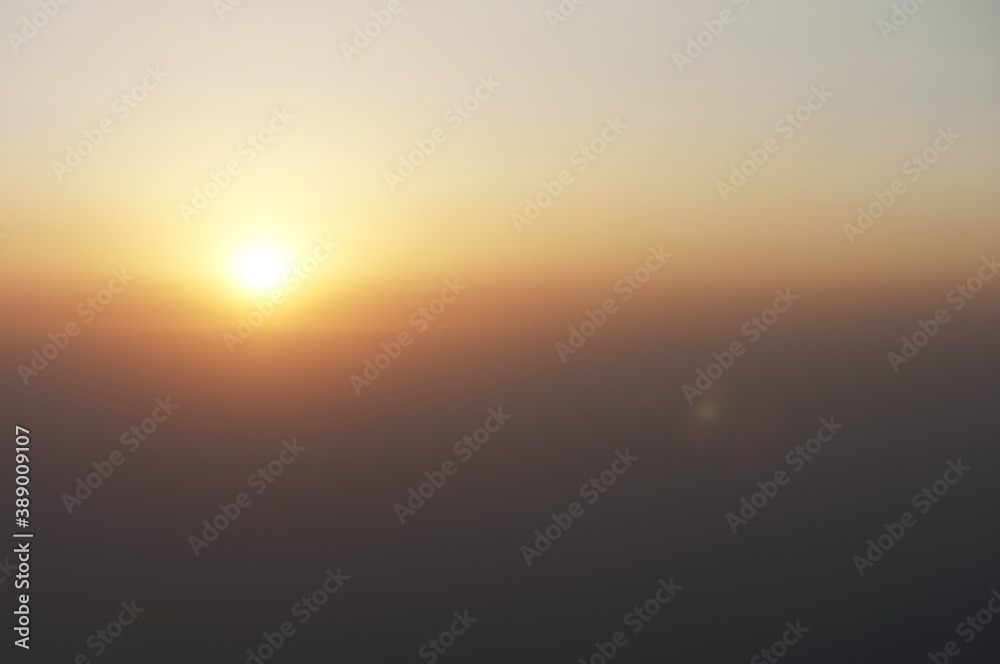 Sun and sky in the Himalayas, mountains, air haze, sunset and sunrise Sun and sky in the Himalayas, mountains, air haze, sunset and sunrise