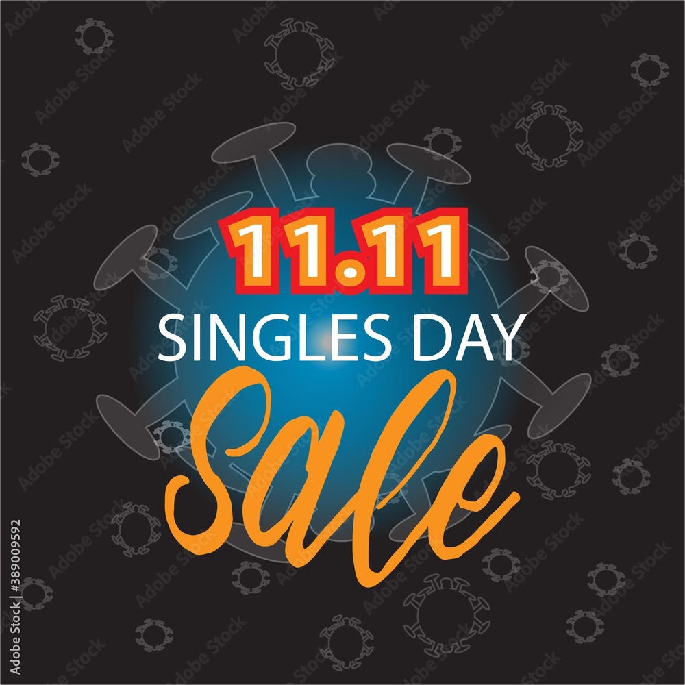 Singles Day Sign and Badge
