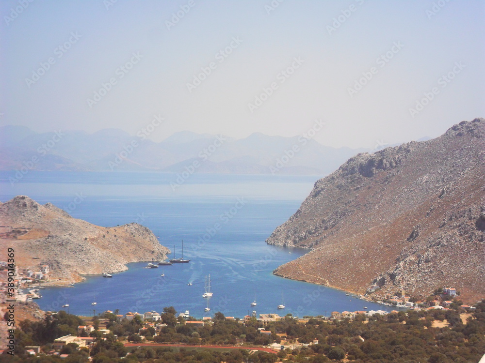 Sailing between the greek islands of Samos, Patmos, Lipsi, Leros, Kalymnos, Kos, Symi and Rhodes in Greece's Mediterranean Sea