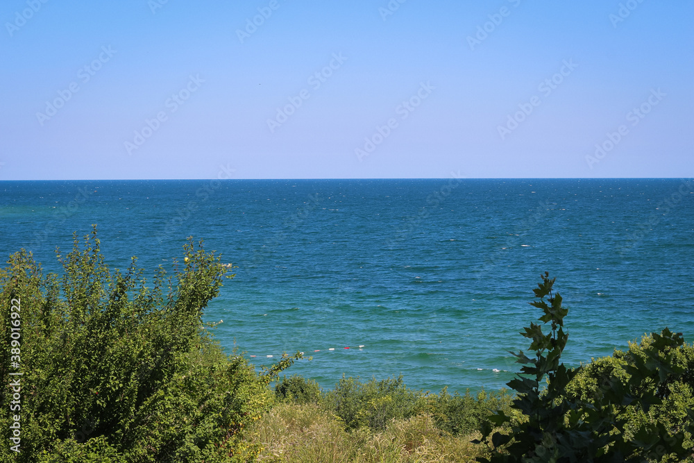 Beach on the Black Sea in the ancient city of Nessebar, Bulgaria