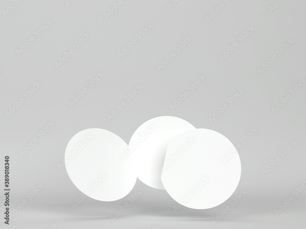 Blank bi-fold round brochure Blank bi-fold round brochure