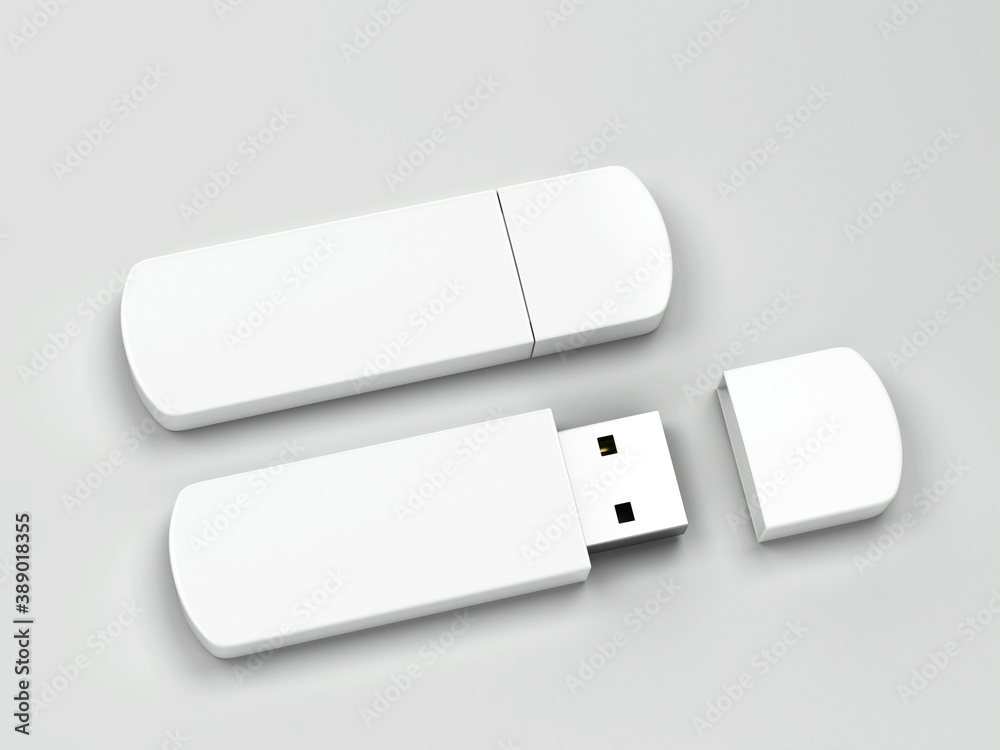 Blank usb flash drive mockup